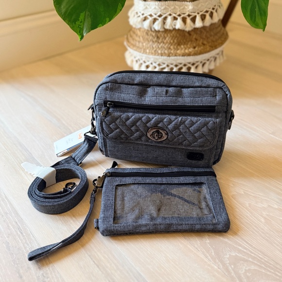 lug Handbags - Lug Switch Crossbody & Peekaboo Set (Heather Grey)